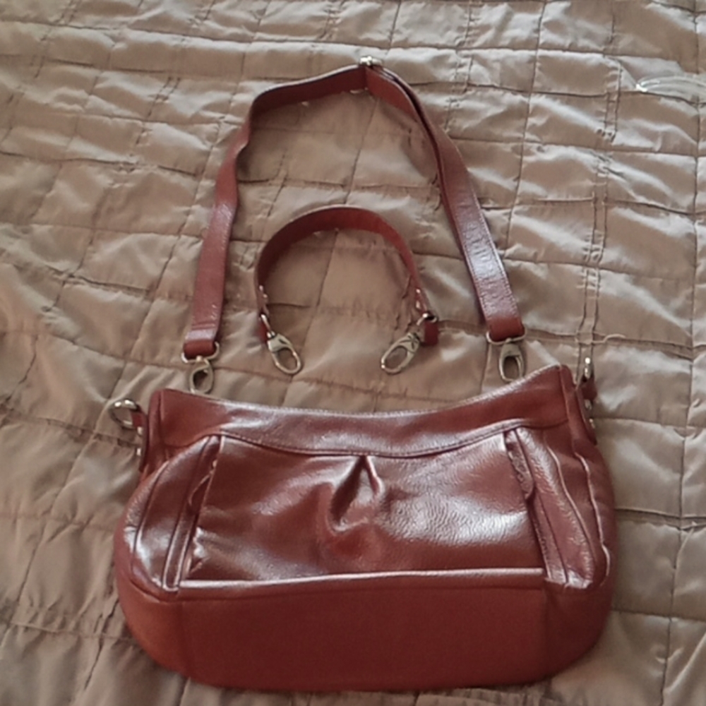 Heshe carmel  colored leather bag